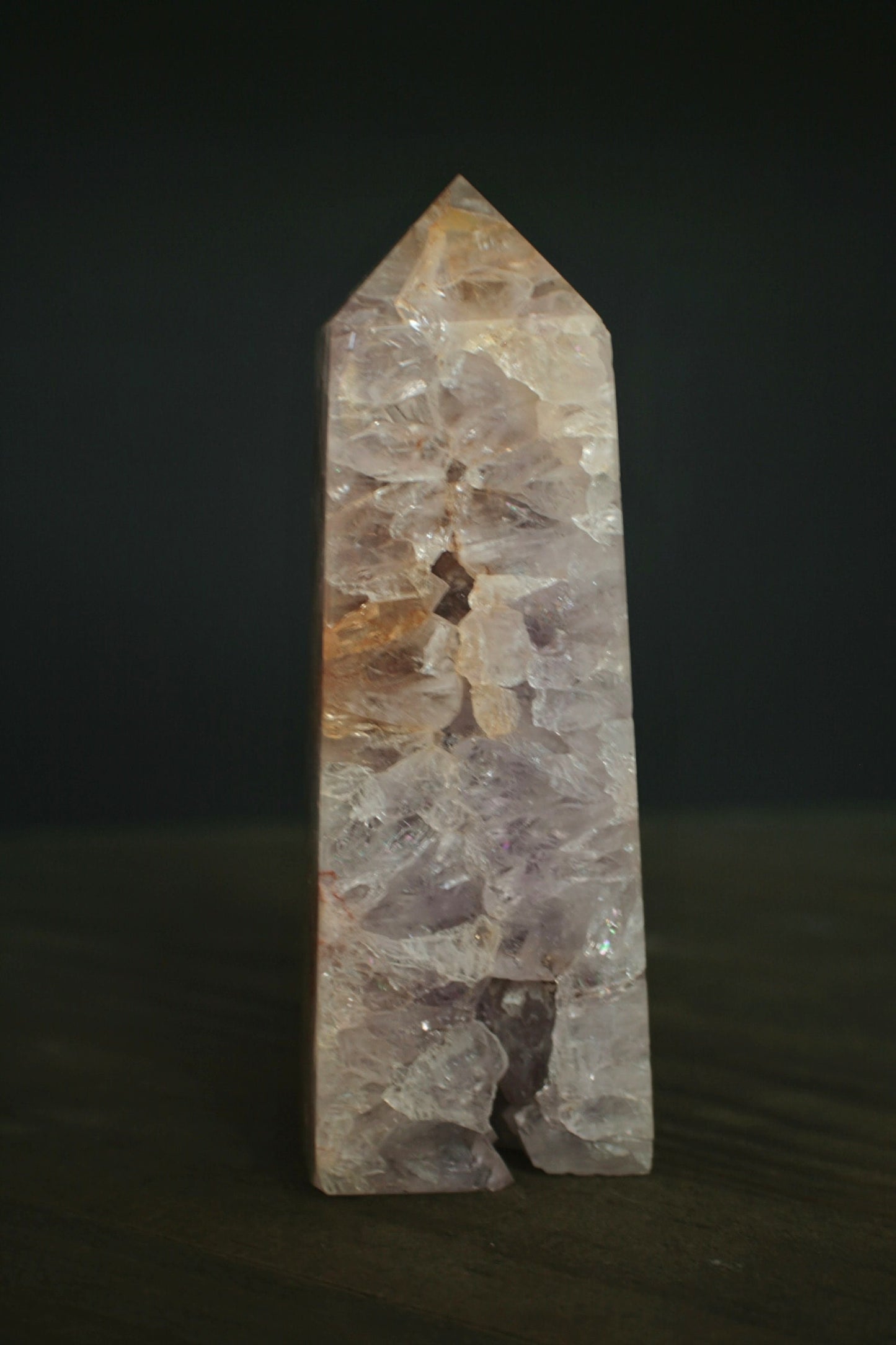 Torre de Amatista Rosa Cristal 201.00 g Piedra Natural
