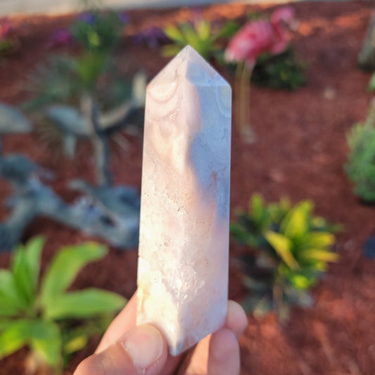 Torre de cristal de amatista rosa 150 g Piedra natural