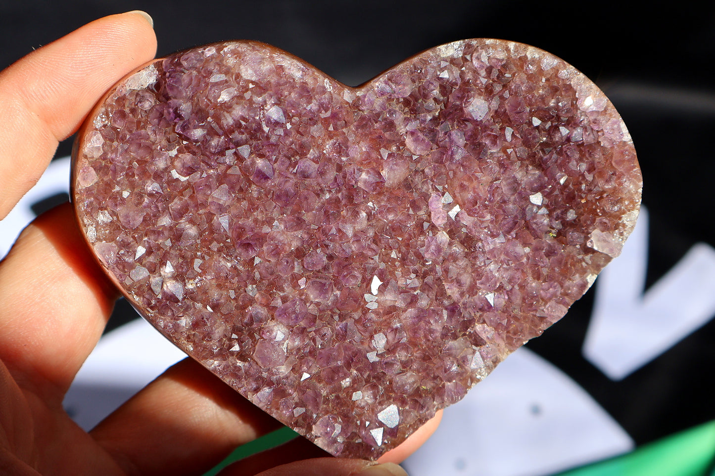Colgante Corazón Amatista y Arándano