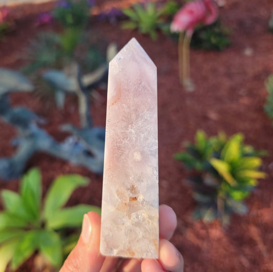 Torre de cristal de amatista rosa 150 g Piedra natural