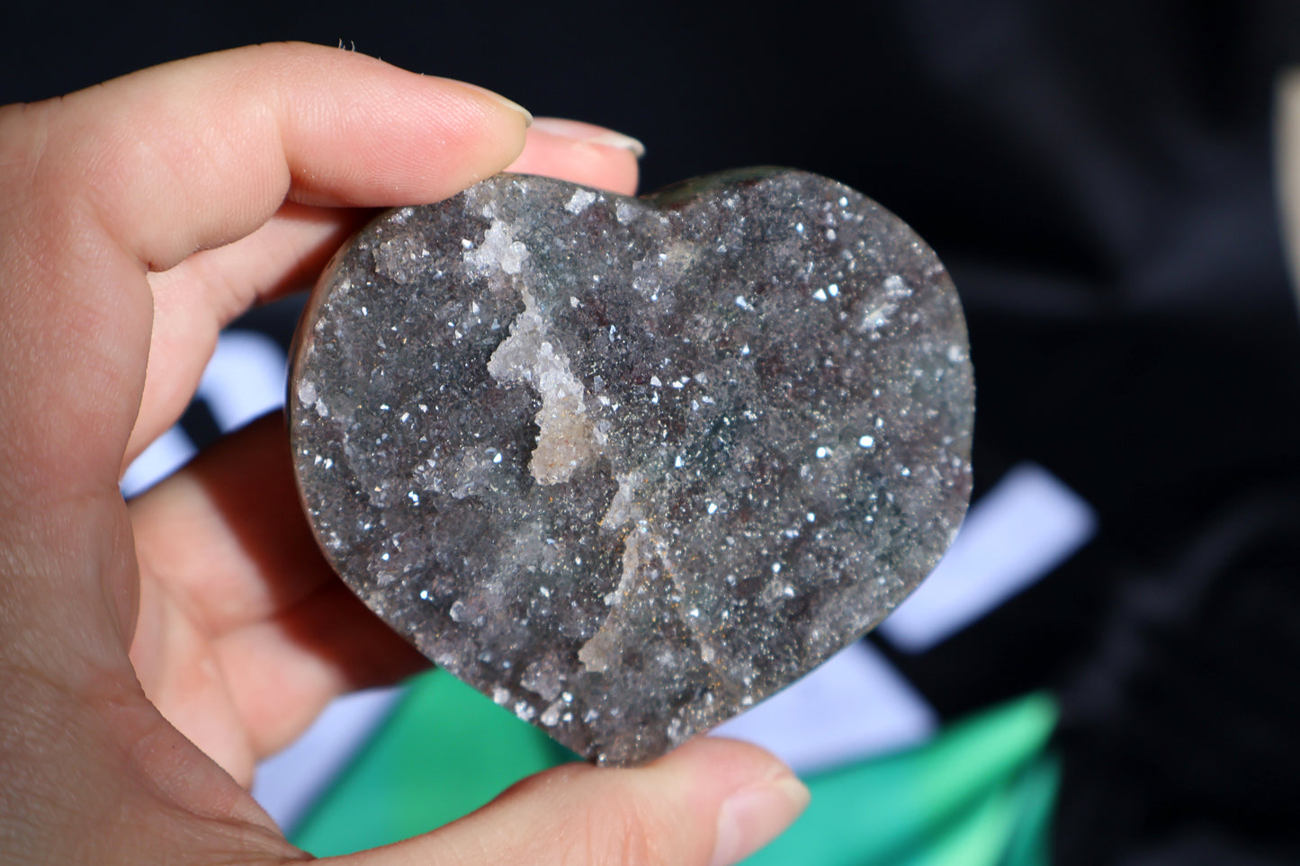 Corazón de Amatista Azucarada Galaxia P