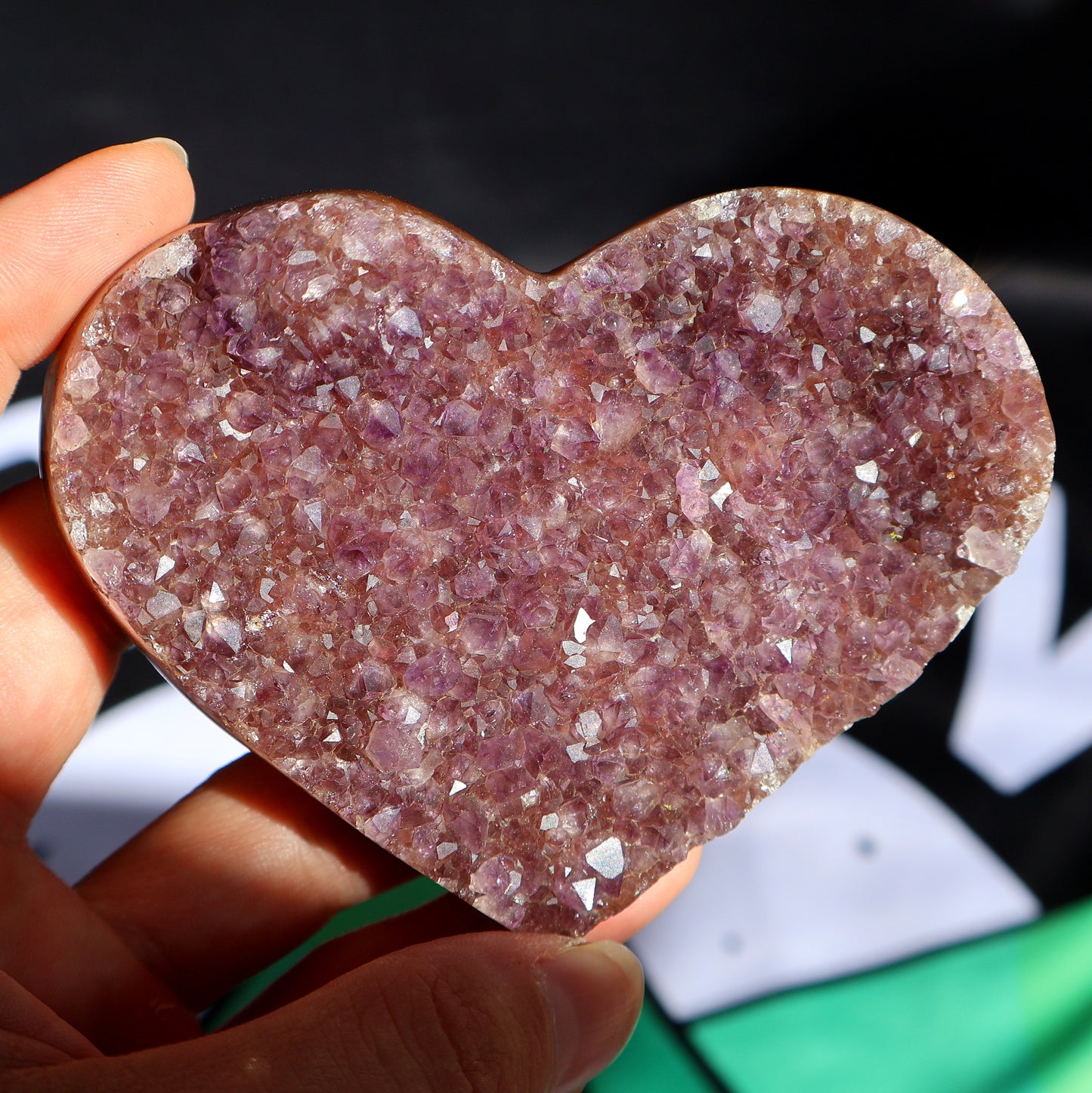 Colgante Corazón Amatista y Arándano