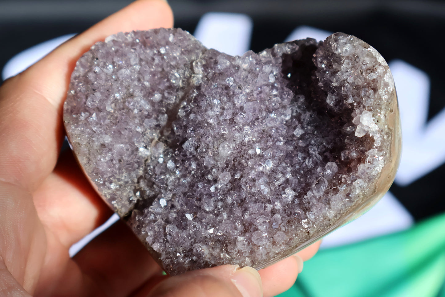 Corazón de drusa de amatista P