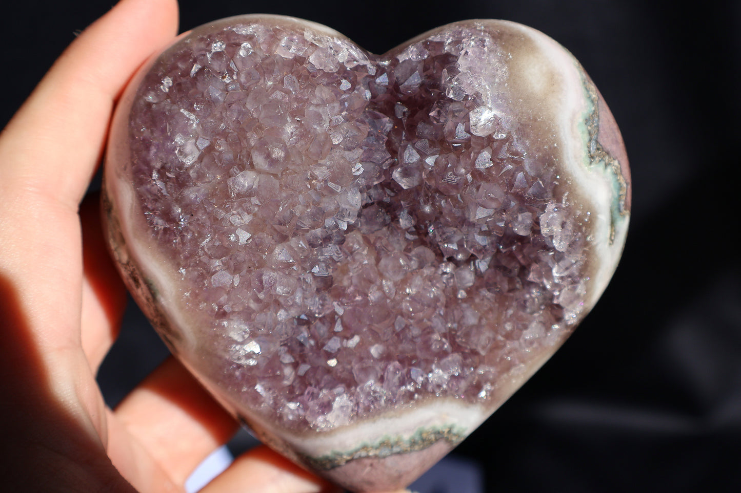 Corazón de Estalactita de Amatista AA