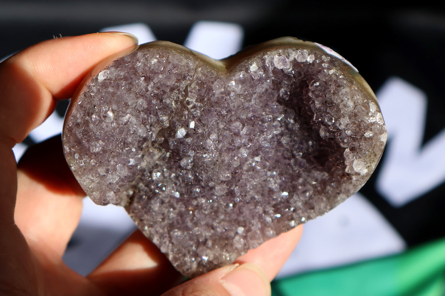 Corazón de drusa de amatista P
