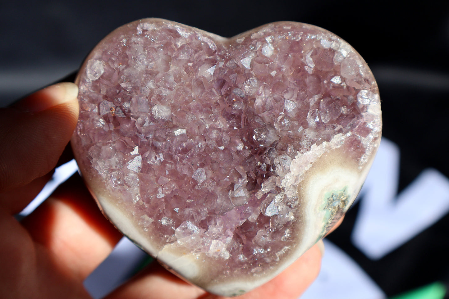 Corazón de racimo de estalactitas de amatista U