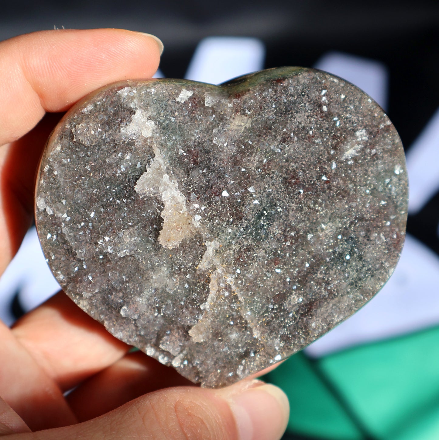 Corazón de Amatista Azucarada Galaxia P