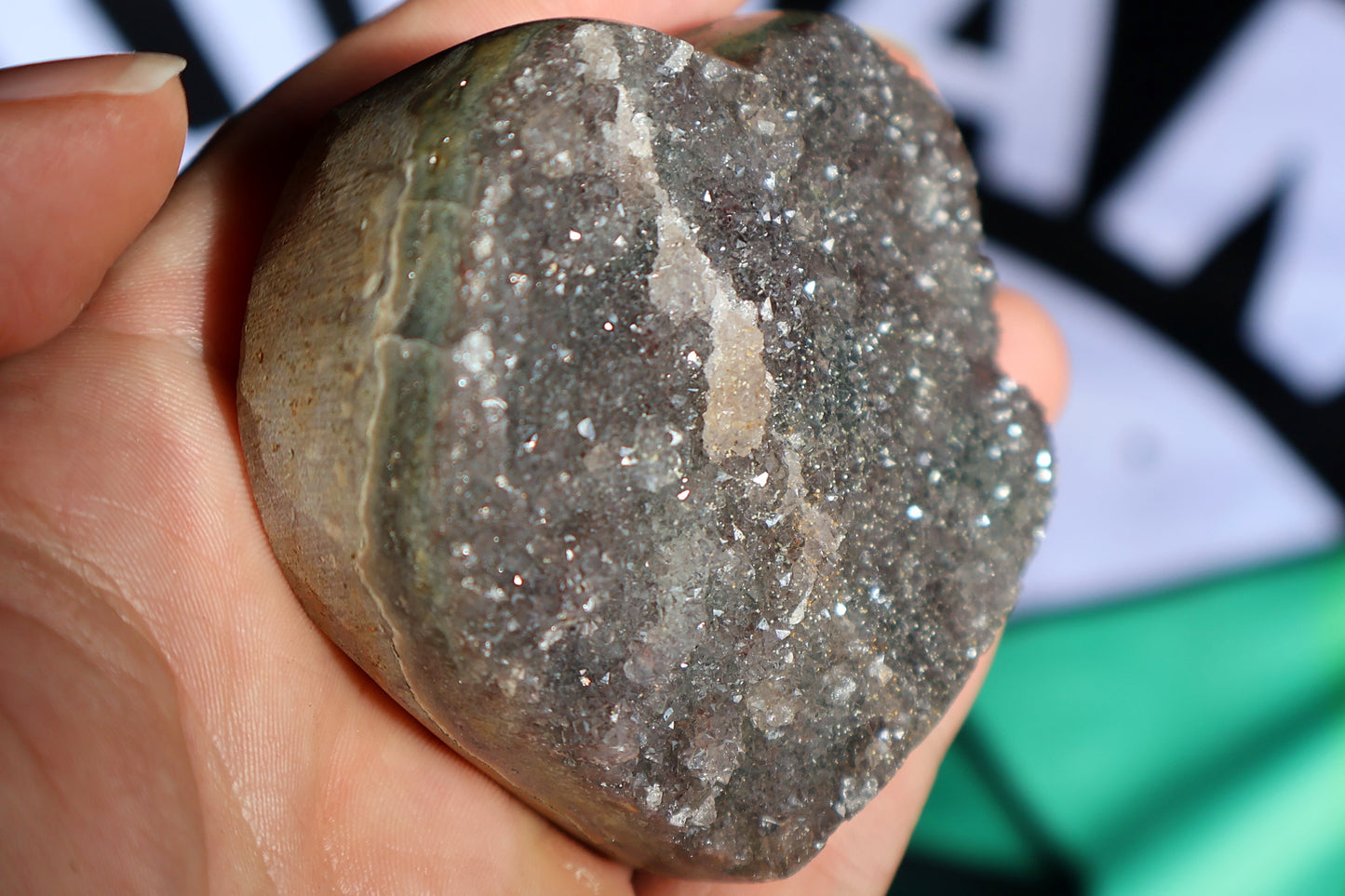 Corazón de Amatista Azucarada Galaxia P