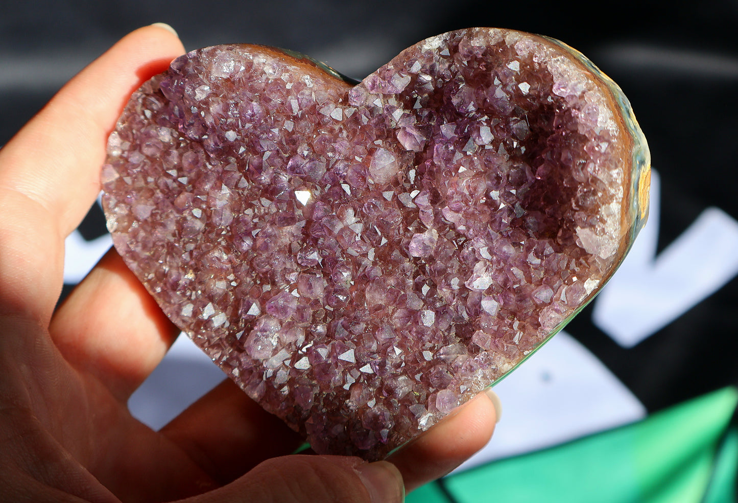 Colgante Corazón Amatista y Arándano