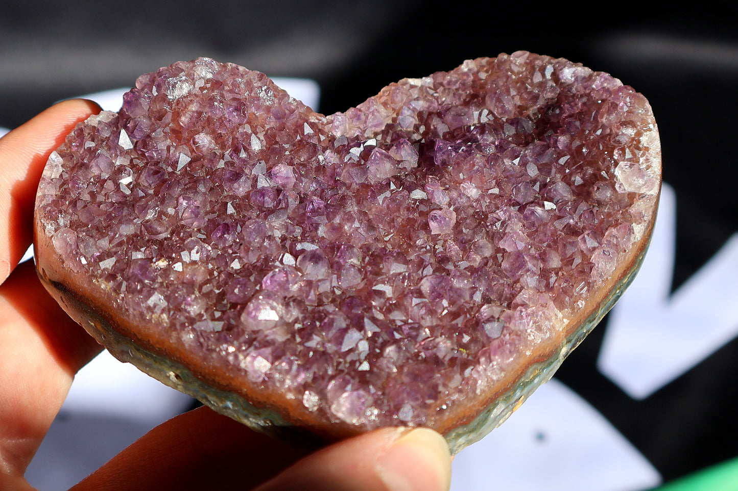 Colgante Corazón Amatista y Arándano