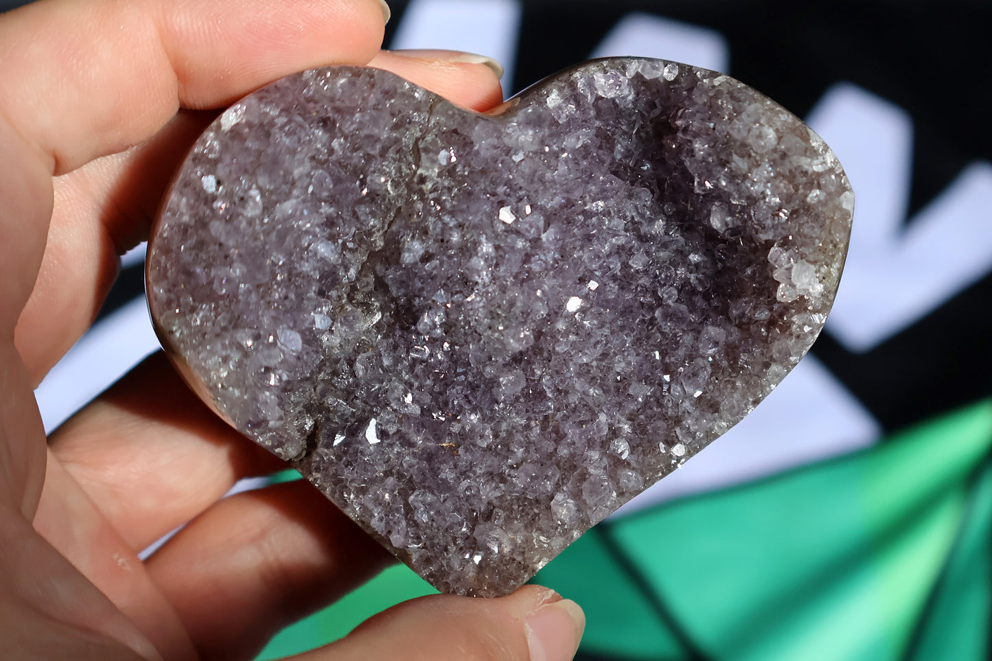 Corazón de drusa de amatista P