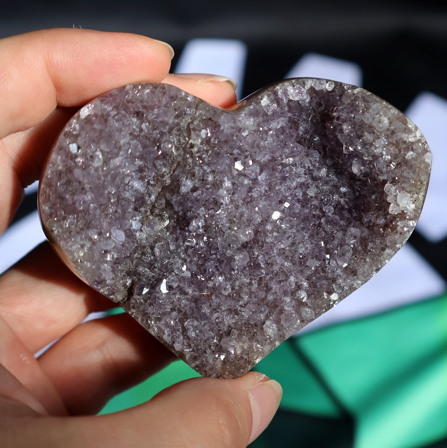 Corazón de drusa de amatista P