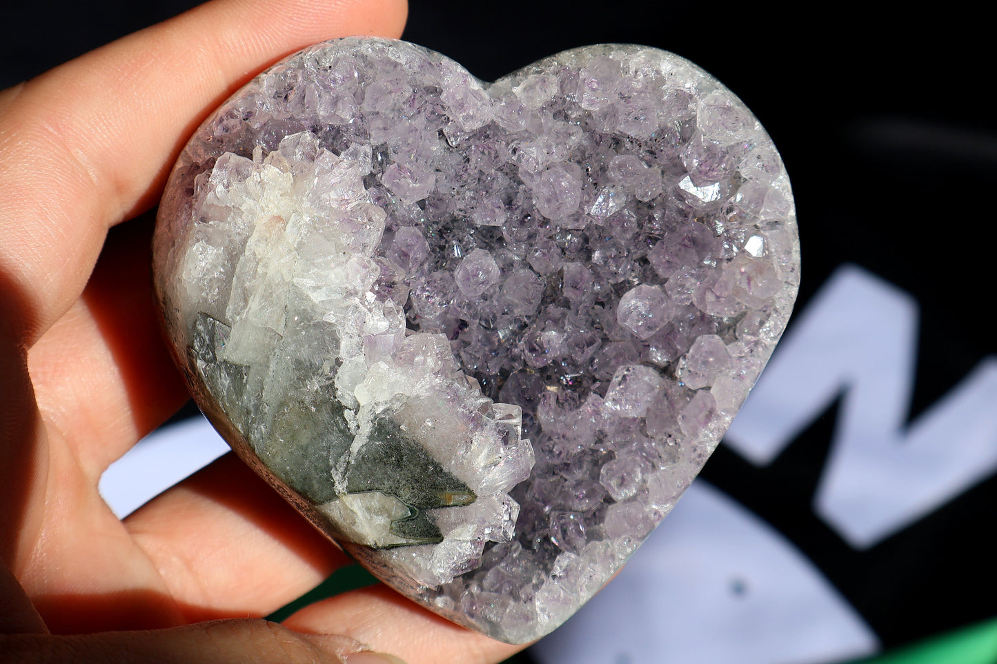 Corazón de racimo de amatista R