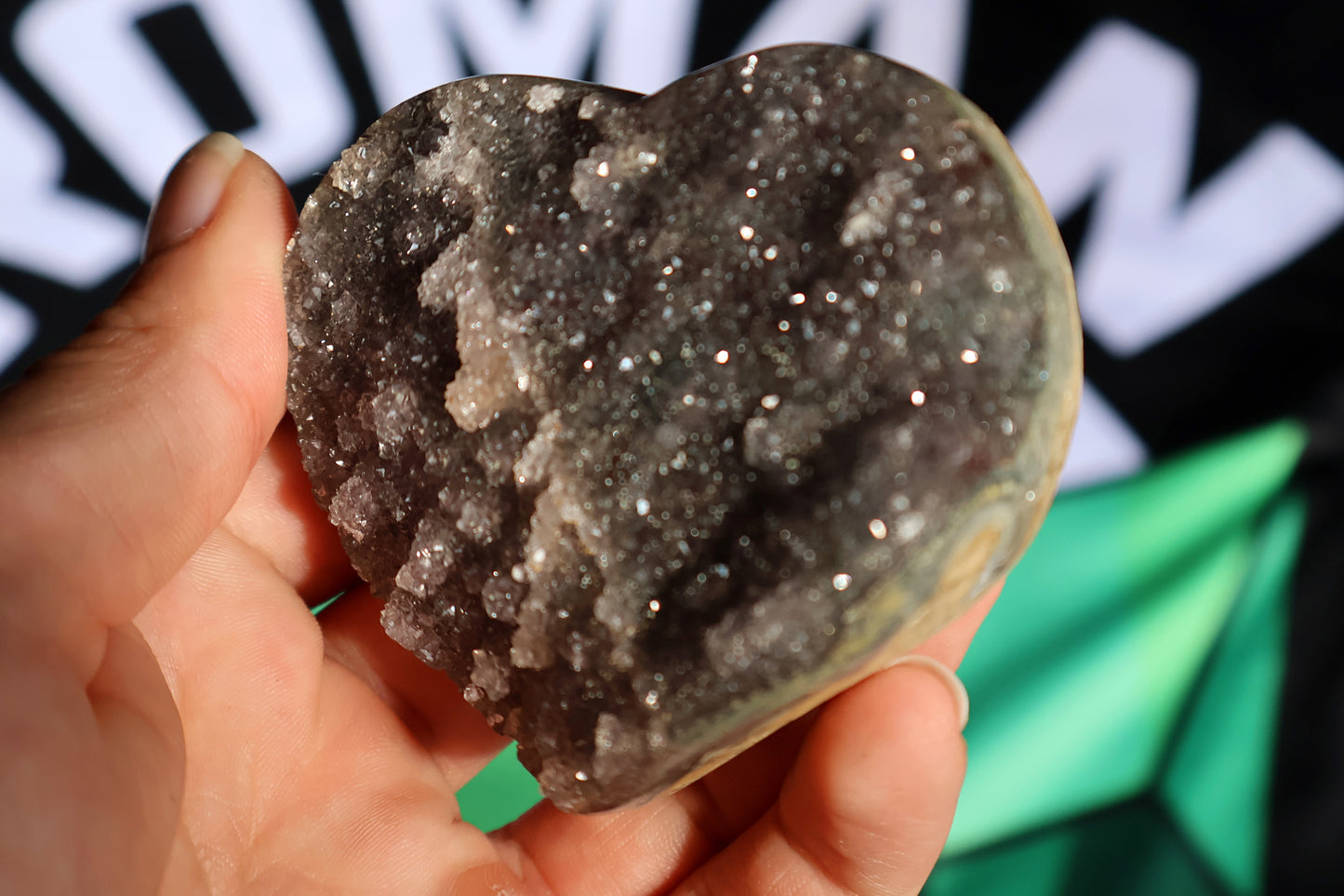 Corazón de Amatista Azucarada Galaxia P
